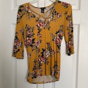 Yellow floral top